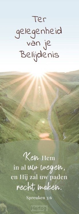 1 boekenlegger ter gelegenheid van je belijdenis