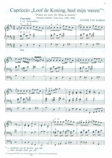 Marion, Sander van - Loof de Koning heel mijn wezen