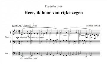 Koele, Gerrit - Heer ik hoor van rijke zegen