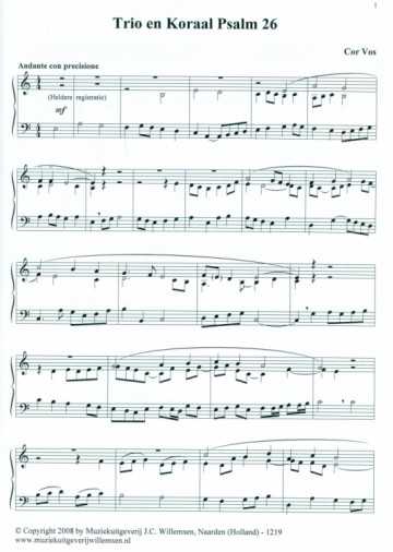 Vos, A. - Vier Psalmbewerkingen voor orgel