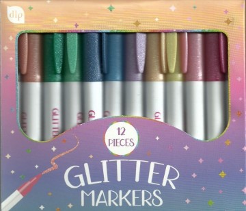 12x glitter markers