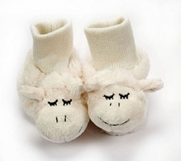 Bab schoentjes 9cm. schaap - lekker warm!