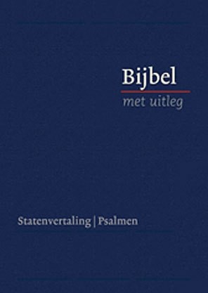 Uitlegbijbel Statenvertaling - KLEIN Flex.band incl. mooie hoes / goudsnee (blauw)
