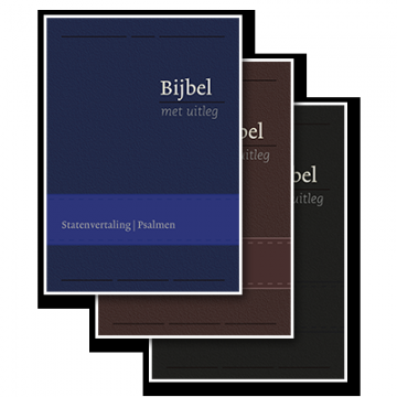 Uitlegbijbel Statenvertaling - KLEIN Flex.band incl. mooie hoes / goudsnee (zwart)