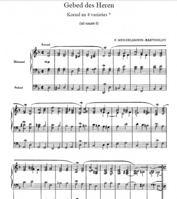 Mendelssohn-Bartholdy - Sonate 6 Gebed des Heeren (Actie)