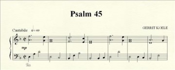 Koele, Gerrit - Een lied voor de Koning (Psalmen Piano)