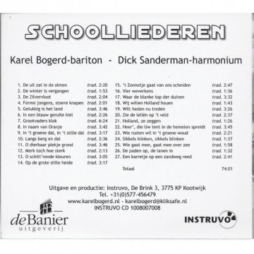 Bogerd, Karel - Schoolliederen