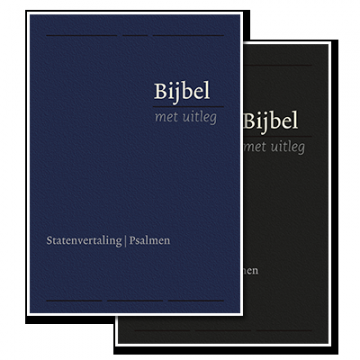 Uitlegbijbel Statenvertaling - MIDDEL Harde band (blauw)
