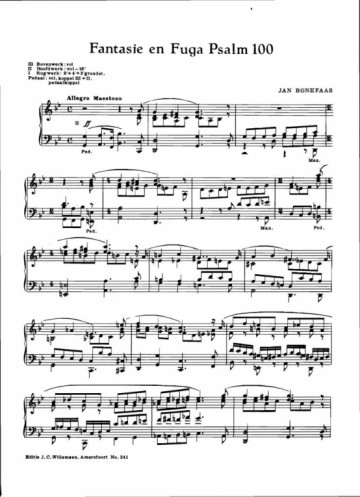 Bonefaas, Jan - Fantasie en Fuga Psalm 100