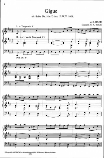Bach, J.S. - Gigue uit Suite 3 D Bwv 1068