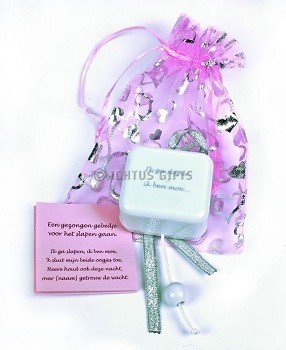 Muziekdoosje ' Ik ga slapen ik ben moe ' (roze)