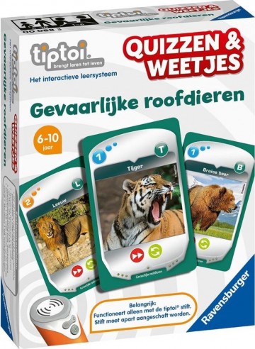 4005556000883 bol quizzen en weetjes gevaarlijke roofdieren tiptoi 2