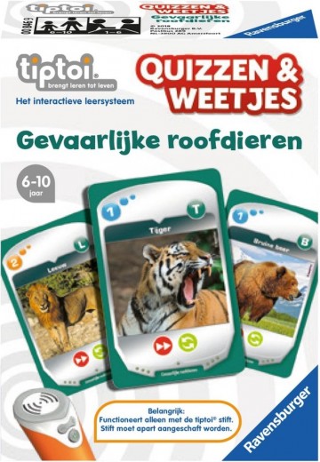 4005556000883 bol quizzen en weetjes gevaarlijke roofdieren tiptoi