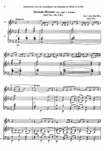 Berg, J. van den - Muziek voor orgel en trompet