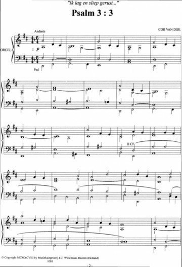 Dijk, Cor van - Vier Koraalbewerkingen orgel