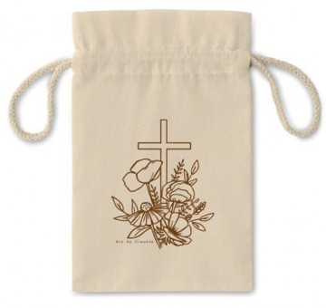 6031   bijbel en boekentasje kruis   bloemen