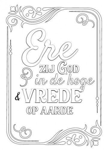 65509284 kleurkaarten ere zij god gezegende kerstdagen baaij