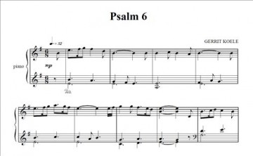 Koele, Gert - Twee Psalmen voor piano