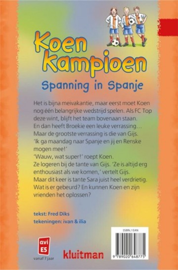 9789020648775 fred diks koen kampioen spannig in spanje 9789020648775 achterkant