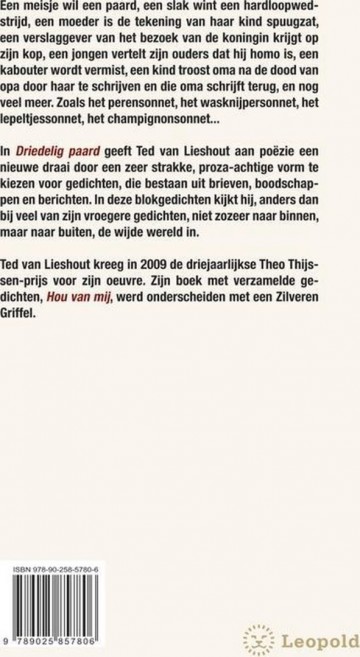 9789025857806 ted van lieshout driedelig paard leopold 9789025857806 ted van lieshout uitgeverij leopold