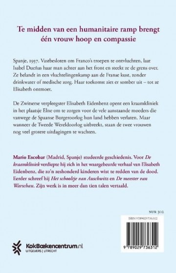 9789029736312 mario escobar de kraamkliniek 9789033132780 uitgeverij kok achterkant