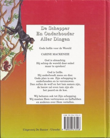 9789033613548 de schepper en onderhouder aller dingen carine mackenzie 9033613549 9789033613548