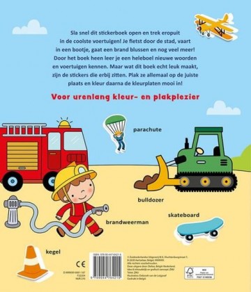 9789044764215 allemaal voertuigen herbruikbaar stickerboek stikkerboek eerste woordjes leren hertognl bolcom hertog bol 1