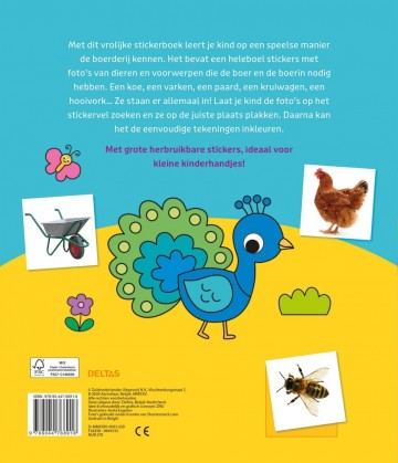 9789044768916 op de boerderij stickerboek 2 4 jaar 9789044768916 b