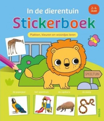 9789044768923 in de dierentuin 2 4 jaar   kleur en stickerboek met woordjes 9789044768923