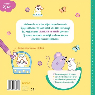 9789044772388 kleuren binnen de lijntjes voor kleine handjes   babydieren 9789044772388 back