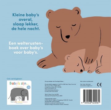 9789048320981 charlotte trounce veltman uitgevers 9789048320981  slaap lekker kleintje  een welterustenboek voor babys 9789048320981 achterkant