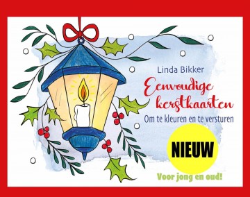 9789402910407 linda bikker eenvoudige kerstkaarten om te kleuren voor jong en oud uitgeverij de banier 9789402910407
