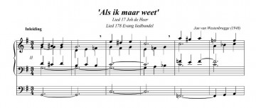 Als ik maar weet sthenos musica Jan van Westenbrugge bladmuziek