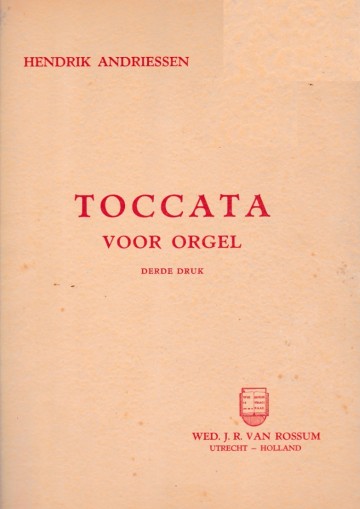 Andriessen  toccata voor orgel