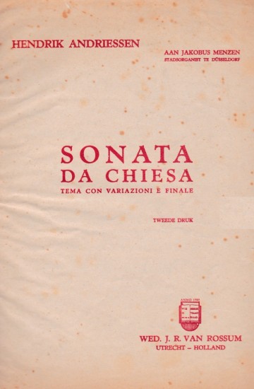 Andriessen sonata da chiesa