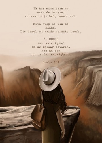 Art by claudia   poster a4  ik hef mijn ogen op naar de bergen