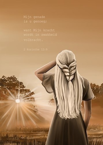 Art by claudia   poster a4  mijn genade is u genoeg