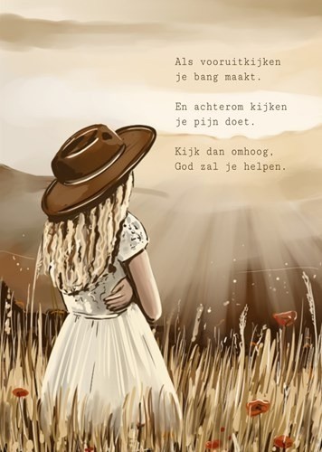 Art by claudia   poster a4 als vooruitkijken je bang maakt