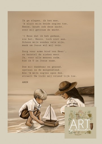 Art by claudia   poster a4 ik ga slapen ik ben moe