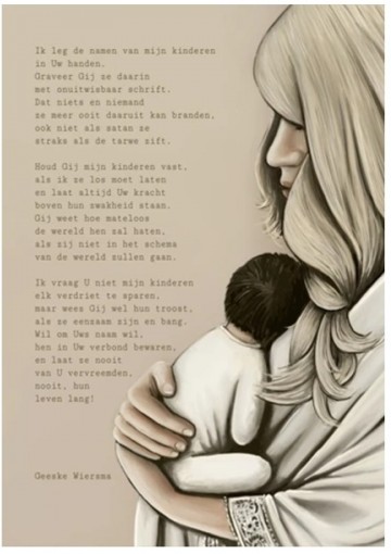 Baaijlightcards gebed voor mijn kinderen kaart met enveloppe