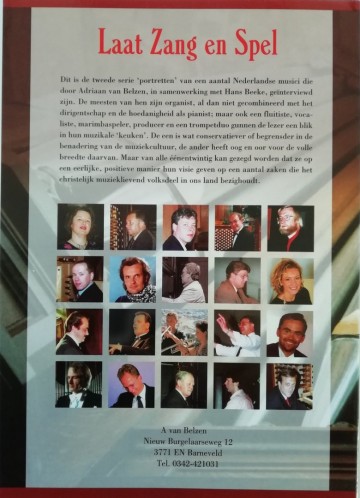 Belzen adriaan van   laat zang en spel deel 2 achterkant