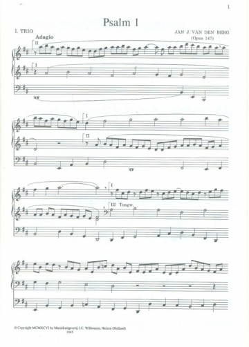 Berg, Jan J. van den - Eenvoudige Psalm bewerkingen voor orgel
