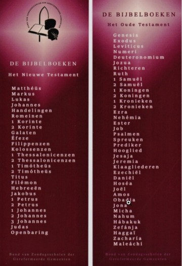 Bladwijzer bijbelboeken
