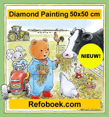 Bobbi diamond painting vierkante steentjes 50x50 cm