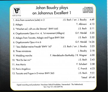 Boudry johan   plays on johannus excellent i   back