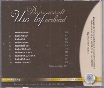 Daar wprdt uw lof verbreid   back