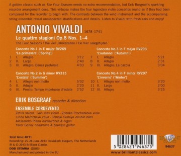 Ensemble cordevento   the four season vivaldi achterkant