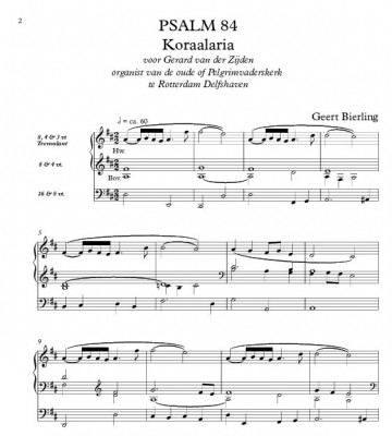 Geert bierling delfshavens orgelboek 1   voorbeeld notenschrift geert bierling delfshavens orgelboek deel 1 psalm 84 121 daar is uit s werelds duistre wolken