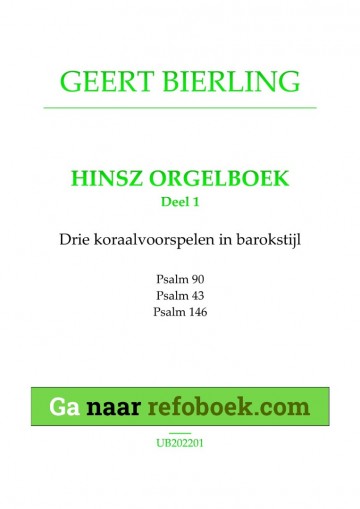 Geert bierling hinsz orgelboek 1   notenschrift geert bierling hinsz hinz orgelboek deel 1 psalm 90  43  146