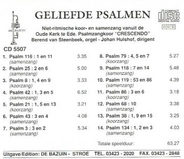 Geliefde psalmen back